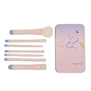 Dream Maker 7PCS Professional Makeup Brushes Set with Pink Iron Box – Perfect for Flawless Beauty