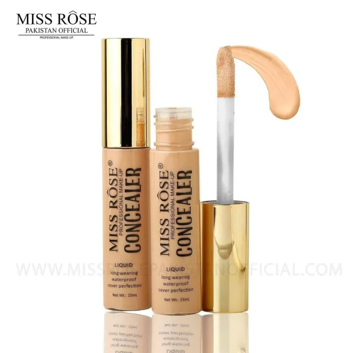 Miss Rose Perfect Cover 24H Hydrating Full Coverage Concealer Liquid 15ml - Image 3