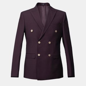 CASUAL COAT DOUBLE BREASTED MAROON