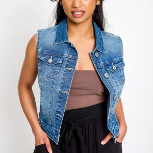 WallFlower Bella Wash Denim Vest