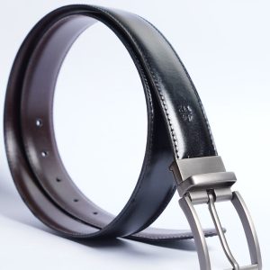 Dark Brown & Black Reversible Leather Belt (BELT-882)