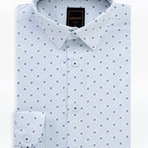 Men's Ice Blue Textured Shirt - EMTSI5-50745