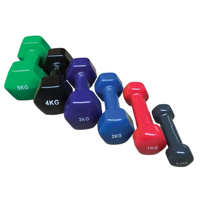 Ladies dumbbells 4kg pair vinyl coated