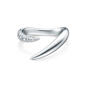 danger horn plus diamonds pave Ring