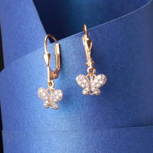 BUTTERFLY GOLD EARRINGS » Raza Jewellers