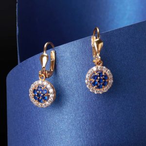 SAPPHIRE GOLD EARRINGS » Raza Jewellers