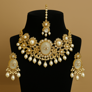 Egyptian Stone Necklace - RS ZEVARS