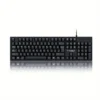 T-WOLF Ergonomic USB Wired Keyboard, with Non-Rechargeable, No Battery, for English/Spanish, Corporate Business Office Keyboards