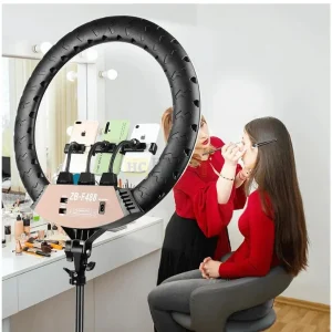 46CM 18 inch Ring Light Pk-460 with 3 Phone Holder LED Ring Light