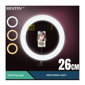 BESTIN 10″ / 26cm RingLight (STAND INCLUDED) With Phone Holder