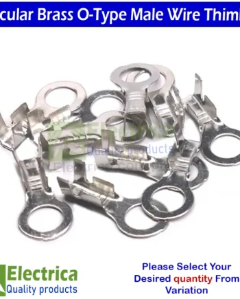 Pack of 50/100/150/200 Pcs O-Type Thimble Brass Tin-Plated OT4x7mm Dia Circular Splice Terminal Thimble O Type Non-insulated Cable Connector or Battery Cable Connector by Electrica