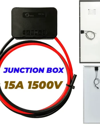 IP67 Waterproof PV Solar Panel SMD Diode Junction Box 4 Lane DC 15A 1500V Black 150w-450w Without PV Connectors